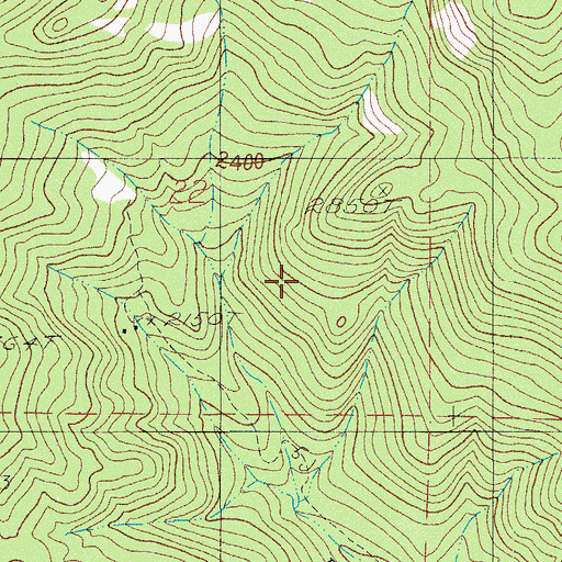 Topographic Map of Shady Cove Division, OR