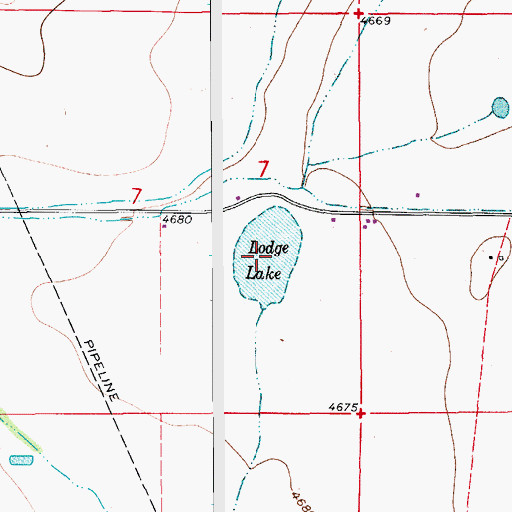 Topographic Map of Lodge Lake, CO
