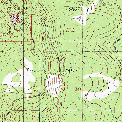 Topographic Map of Southeast Jackson Division, OR