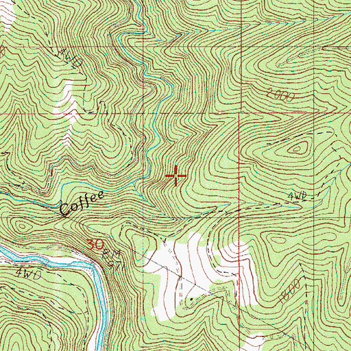Topographic Map of South Umpqua Division, OR