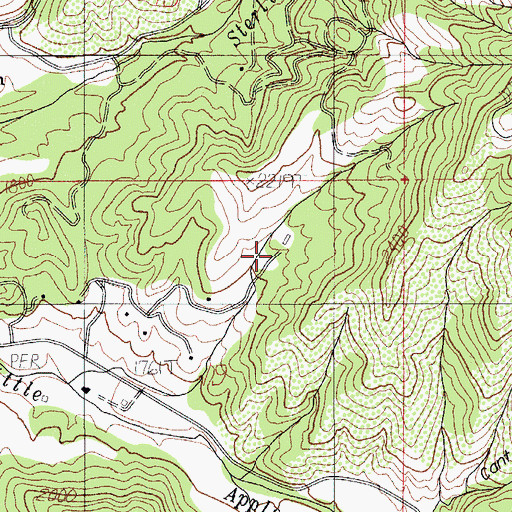 Topographic Map of Southwest Jackson Division, OR