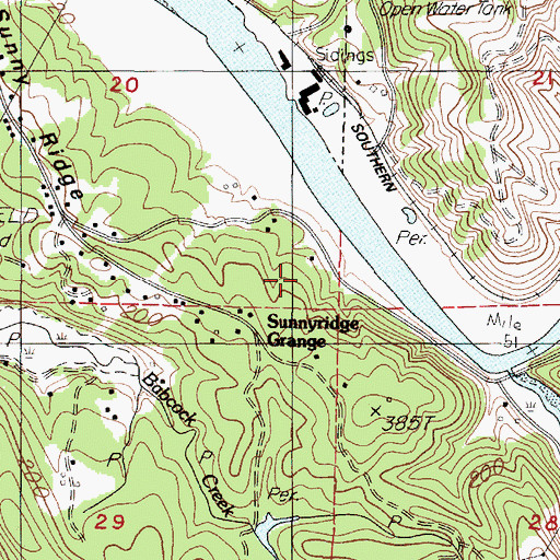 Topographic Map of Toledo Division, OR