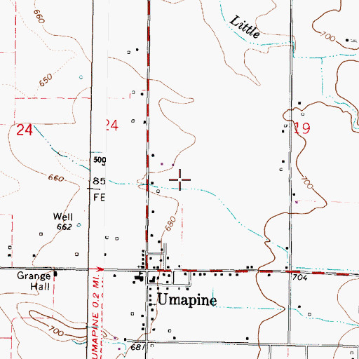 Topographic Map of Umapine Division, OR