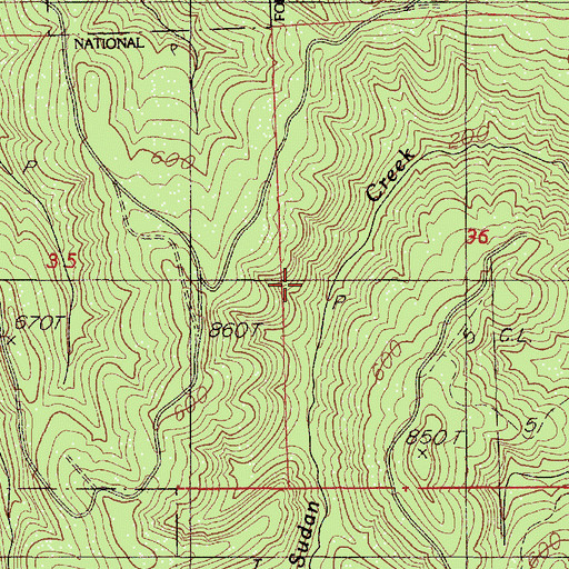 Topographic Map of Waldport Division, OR