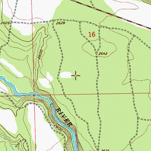 Topographic Map of Warm Springs Division, OR