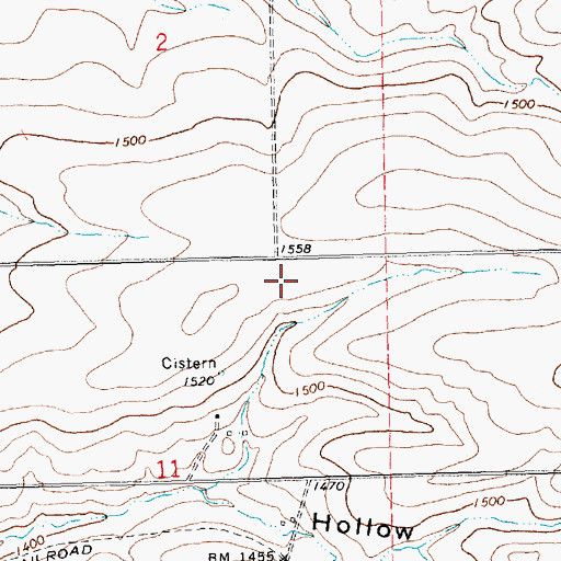 Topographic Map of Wasco Division, OR