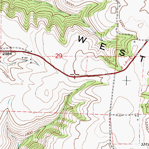Topographic Map of Weston Division, OR