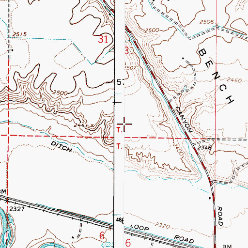 Topographic Map of West Bench Division, OR
