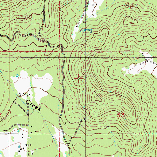 Topographic Map of Williams Division, OR