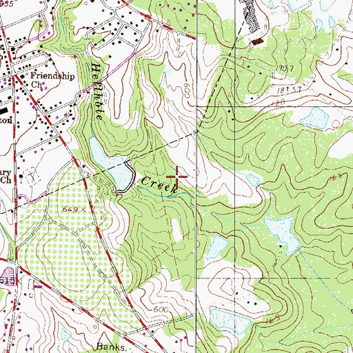 Topographic Map of Batesburg-Leesville Division, SC