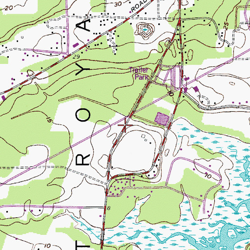 Topographic Map of Beaufort-Port Royal Division, SC