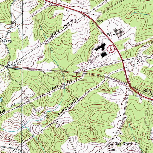 Topographic Map of Blacksburg Division, SC