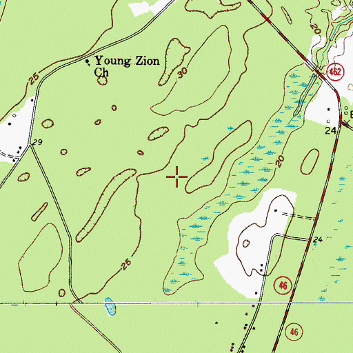 Topographic Map of Bluffton Division, SC