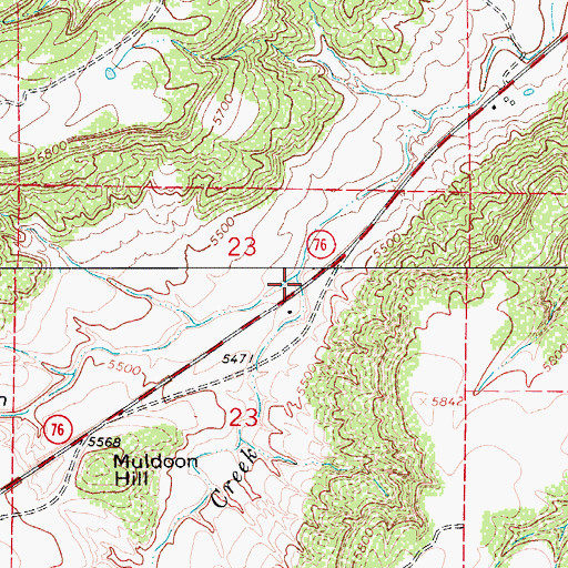 Topographic Map of Wales Canyon, CO