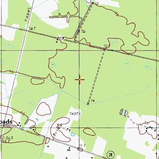 Topographic Map of Cades Division, SC