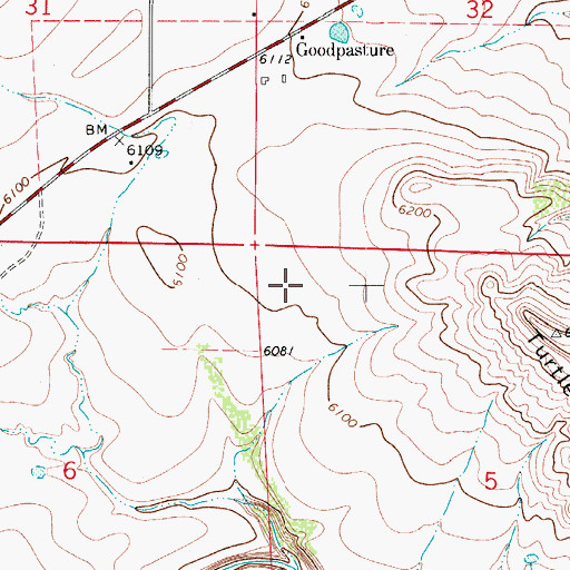 Topographic Map of Goodpasture, CO