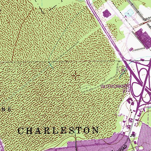 Topographic Map of Charleston-North Charleston Division, SC
