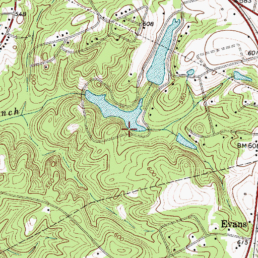 Topographic Map of Chester Division, SC