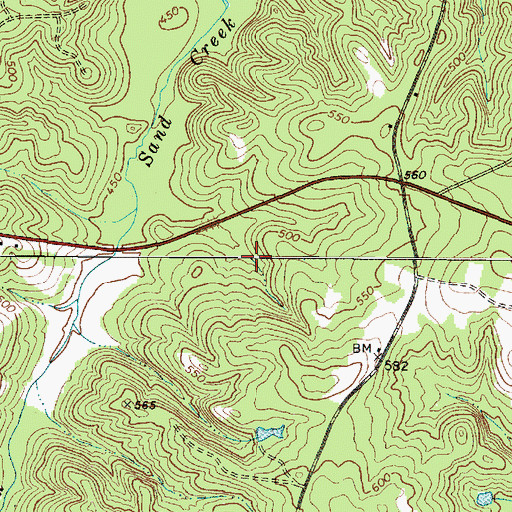 Topographic Map of Clinton Division, SC