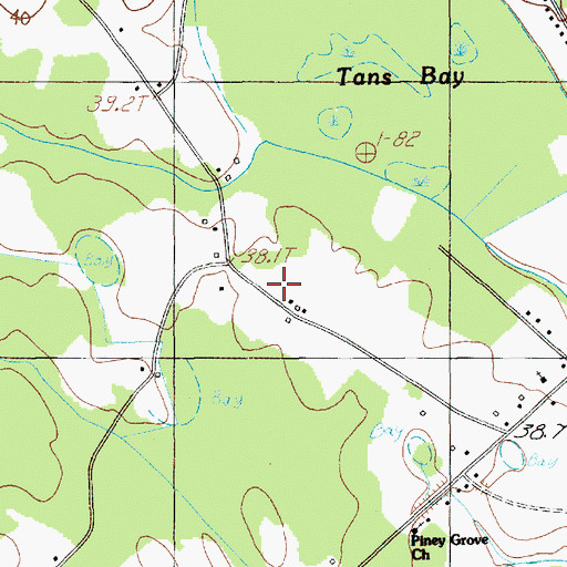 Topographic Map of Danwood Division, SC