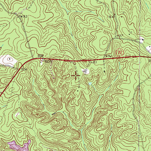 Topographic Map of Edgefield Division, SC