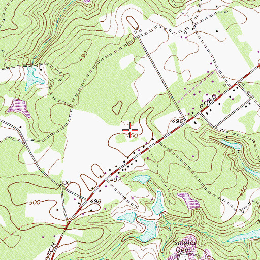 Topographic Map of Aiken Northeast Division, SC