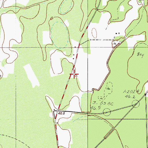 Topographic Map of Ehrhardt Division, SC