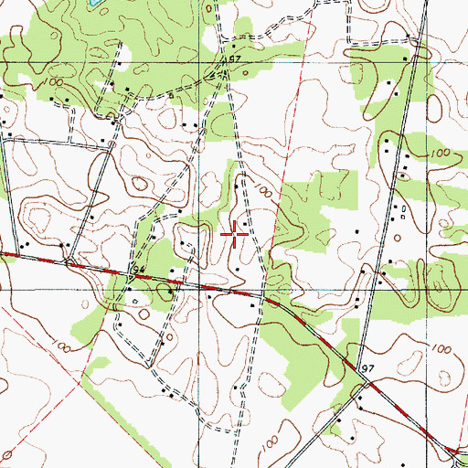 Topographic Map of Eutawville Division, SC