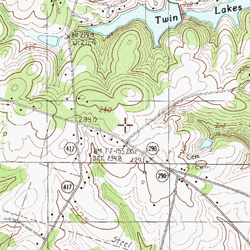 Topographic Map of Fairmont Mills Division, SC