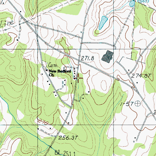 Topographic Map of Fingerville Division, SC