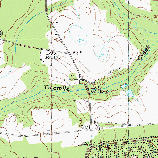 Topographic Map of Florence Division, SC
