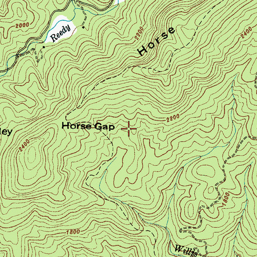 Topographic Map of North Pickens Division, SC