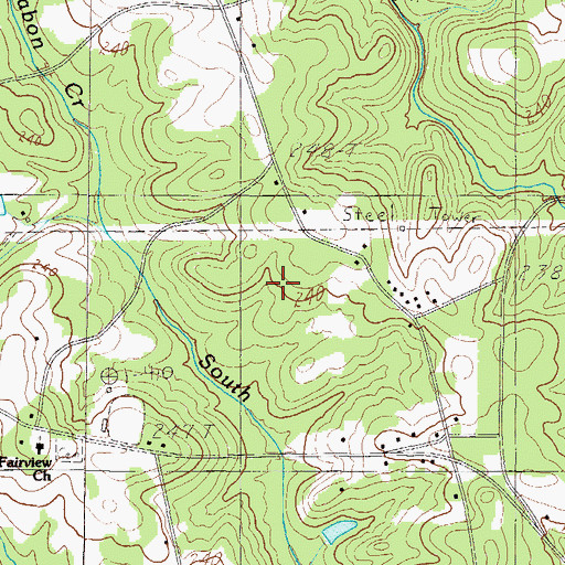 Topographic Map of Fountain Inn Division, SC