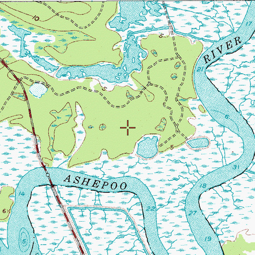 Topographic Map of Green Pond Division, SC