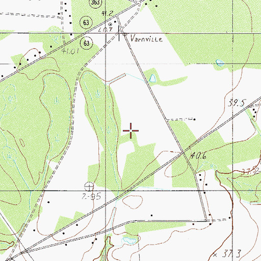 Topographic Map of Hampton-Varnville Division, SC