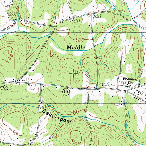 Topographic Map of Highland Division, SC