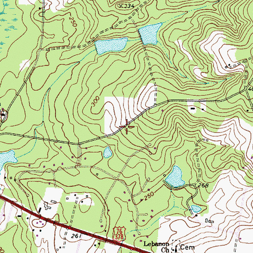 Topographic Map of Horrell Hill Division, SC