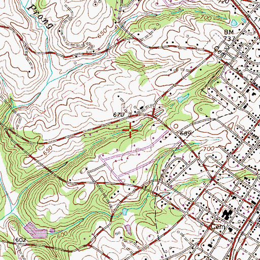 Topographic Map of Iva Division, SC