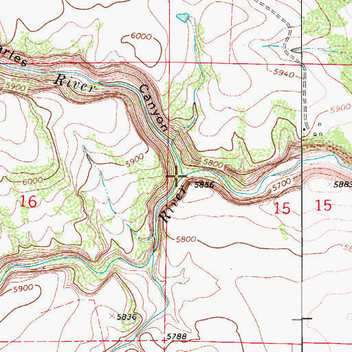 Topographic Map of North Saint Charles River, CO