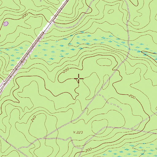 Topographic Map of Kline-Snelling Division, SC