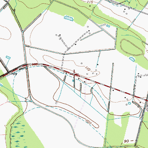 Topographic Map of Latta Division, SC