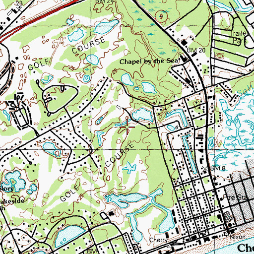 Topographic Map of Little River Division, SC