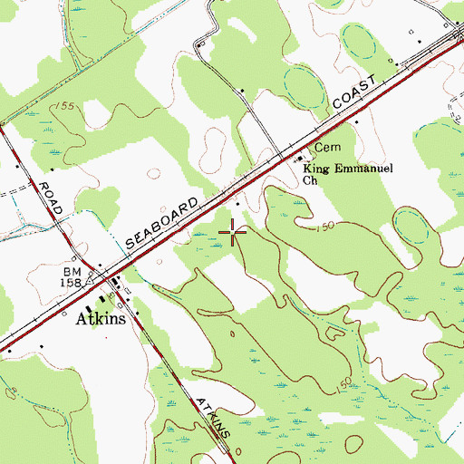 Topographic Map of Lynchburg Division, SC