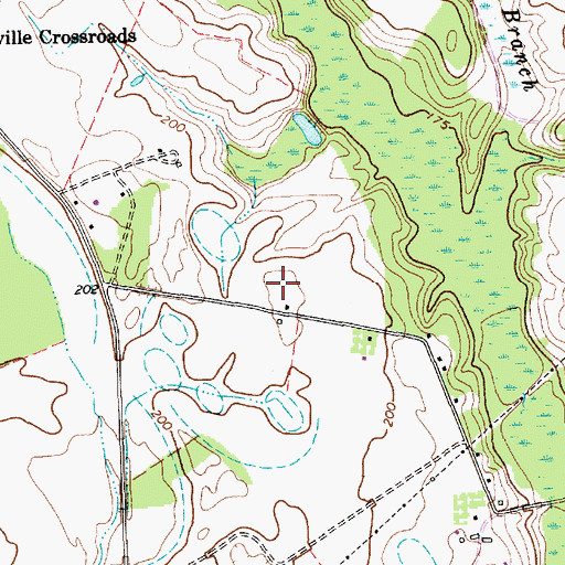 Topographic Map of McColl Division, SC