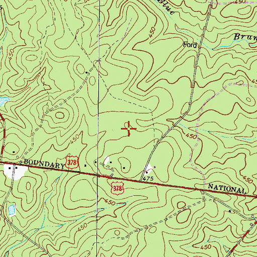 Topographic Map of McCormick Division, SC