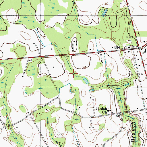 Topographic Map of Manning Division, SC