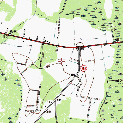Topographic Map of Marion Division, SC