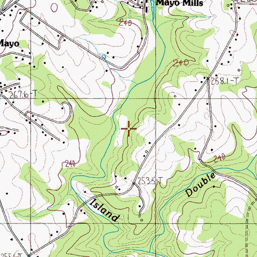 Topographic Map of Mayo Division, SC