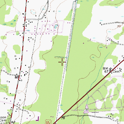 Topographic Map of Moncks Corner Division, SC