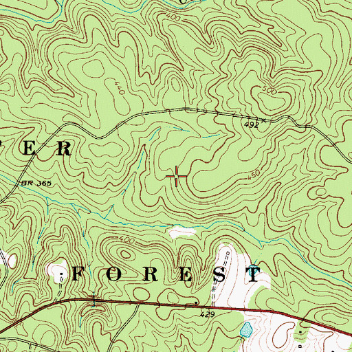 Topographic Map of Monticello-Salem Crossroads Division, SC
